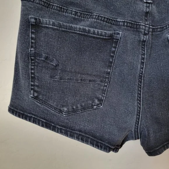 American Eagle Outfitters Hi-Rise Shortie Black Denim Jean Shorts - Picture 9 of 16